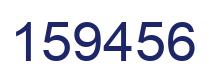Number 159456 blue image