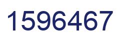 Number 1596467 blue image