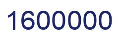 Number 1600000 blue image