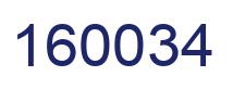 Number 160034 blue image
