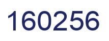Number 160256 blue image