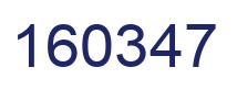 Number 160347 blue image