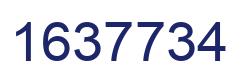 Number 1637734 blue image