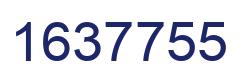 Number 1637755 blue image