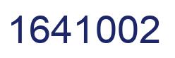 Number 1641002 blue image