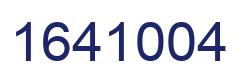 Number 1641004 blue image