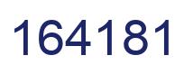 Number 164181 blue image