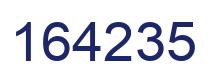 Number 164235 blue image