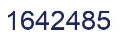 Number 1642485 blue image