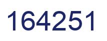 Number 164251 blue image