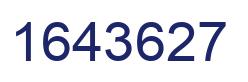 Number 1643627 blue image