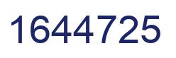 Number 1644725 blue image