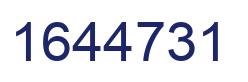 Number 1644731 blue image