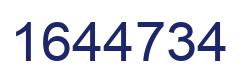 Number 1644734 blue image