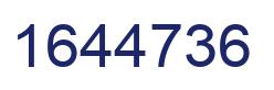 Number 1644736 blue image