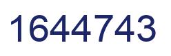 Number 1644743 blue image