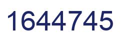 Number 1644745 blue image