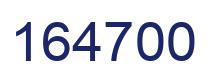 Número 164700 imagen azul