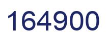 Number 164900 blue image