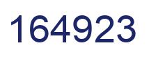 Number 164923 blue image