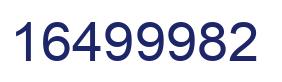 Number 16499982 blue image