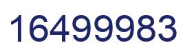 Number 16499983 blue image