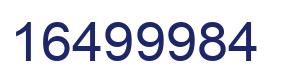 Number 16499984 blue image