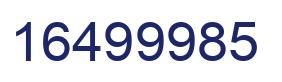 Number 16499985 blue image