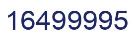 Number 16499995 blue image