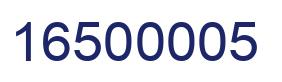 Number 16500005 blue image
