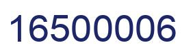 Number 16500006 blue image