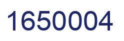 Number 1650004 blue image