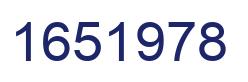 Number 1651978 blue image
