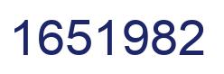 Number 1651982 blue image