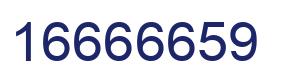 Number 16666659 blue image