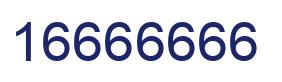 Number 16666666 blue image