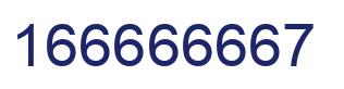 Number 166666667 blue image