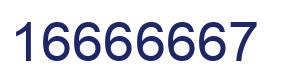 Number 16666667 blue image