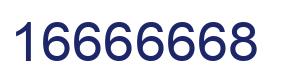 Number 16666668 blue image