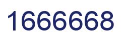 Number 1666668 blue image
