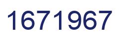 Number 1671967 blue image