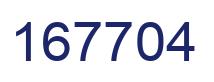 Number 167704 blue image