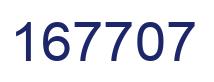 Number 167707 blue image