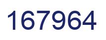 Number 167964 blue image