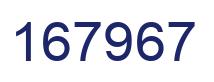 Number 167967 blue image