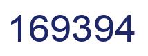 Number 169394 blue image