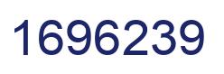 Number 1696239 blue image