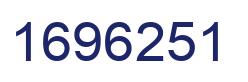 Number 1696251 blue image