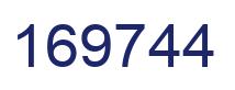 Number 169744 blue image