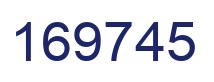 Number 169745 blue image